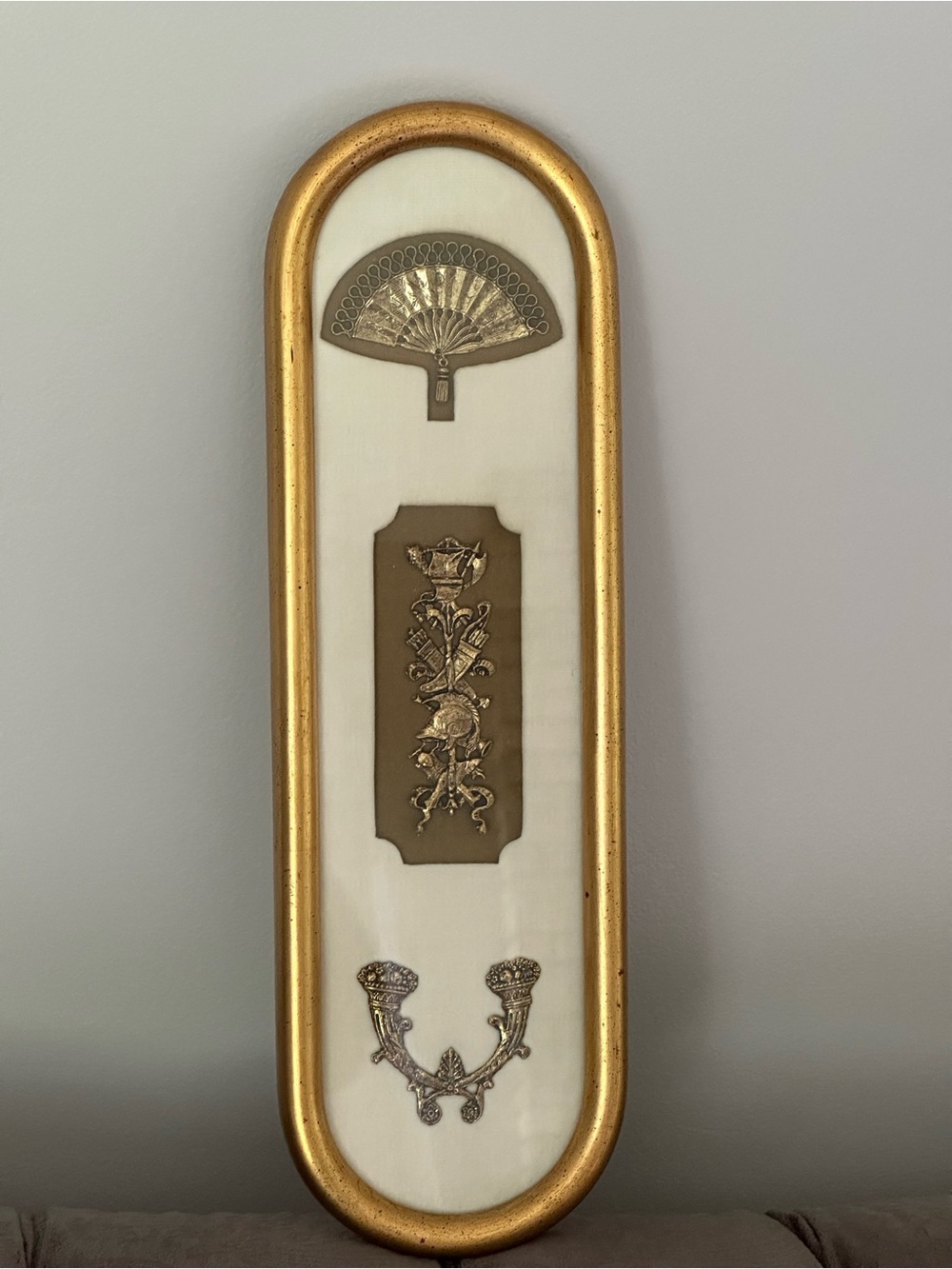 VTG Framed Shield Medieval Cost of Arms 15x4 Castlecore Art Kolb & Sons